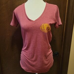 Women's V-Neck T-Shirt with Iowa State Logo